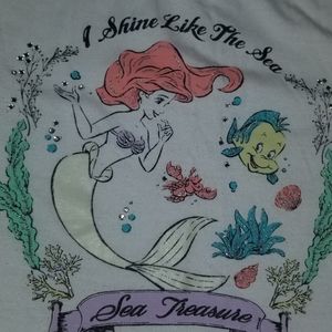 Disney little mermaid 14-16 shirt and skirt shorts
